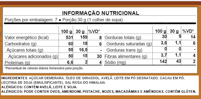 Creme de Avelã & Cacau | Açúcar Demerara