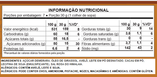 Creme de Avelã & Cacau | Açúcar Demerara